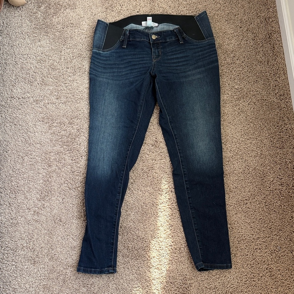 Women's Maternity Dark Blue Jeans